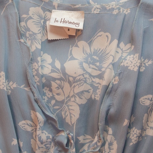 In Harmony Blue Floral Dress Size Small NWT - Picture 5 of 5